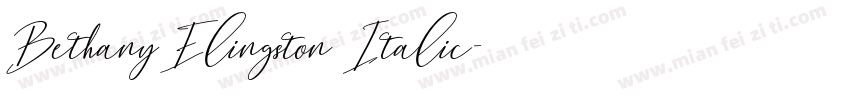 Bethany Elingston Italic字体转换